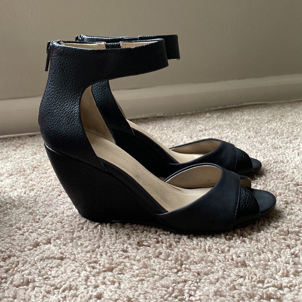BC Mutt Black Wedge Heel